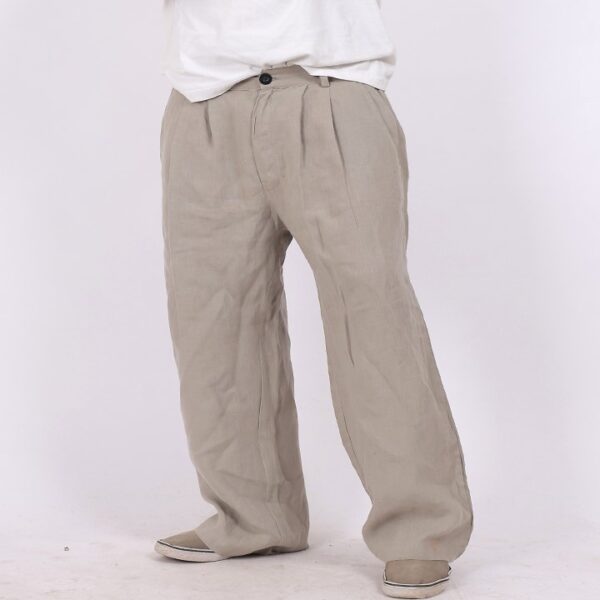 WIDE LEG LINEN PANT FOR MEN