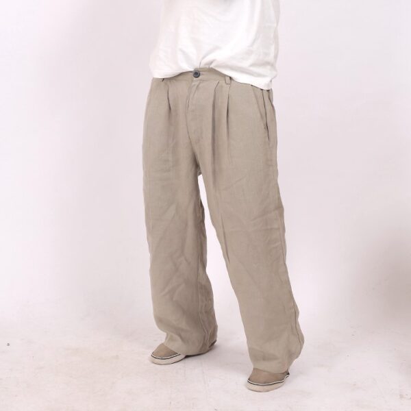 WIDE LEG LINEN PANT FOR MEN