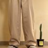 Oversized beige Korean-style baggy pants for men by Indian brand Mitrism