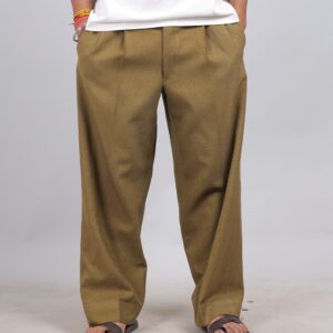 men’s tailored wide leg pants – olive